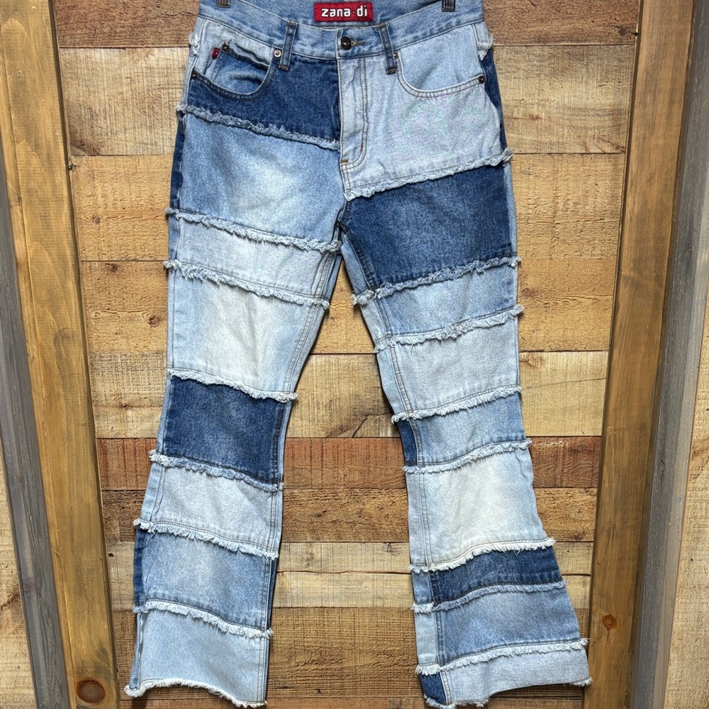 Zana Di VINTAGE Two-Tone Denim Patchwork Jeans